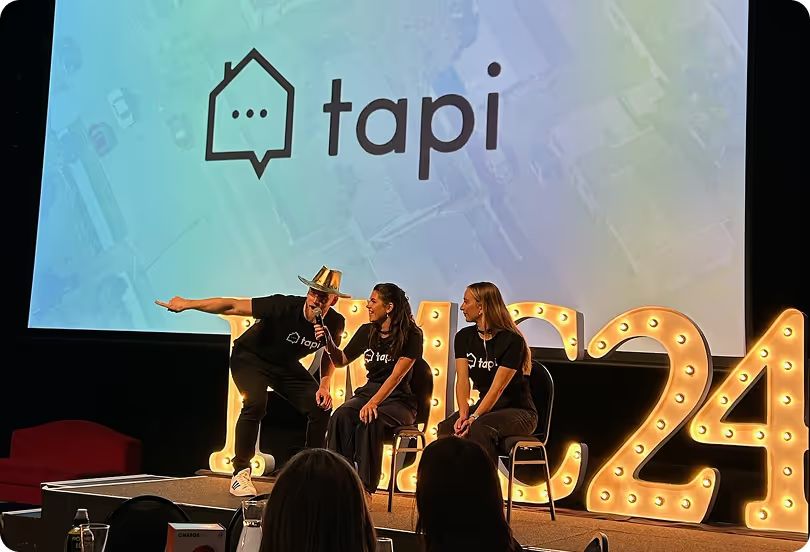 Tapi team members on stage at PMC 2024.